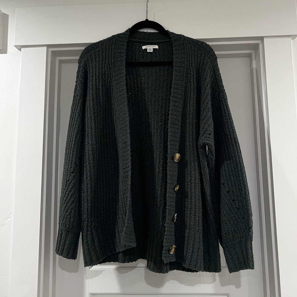 American Eagle Dark Green Cardigan